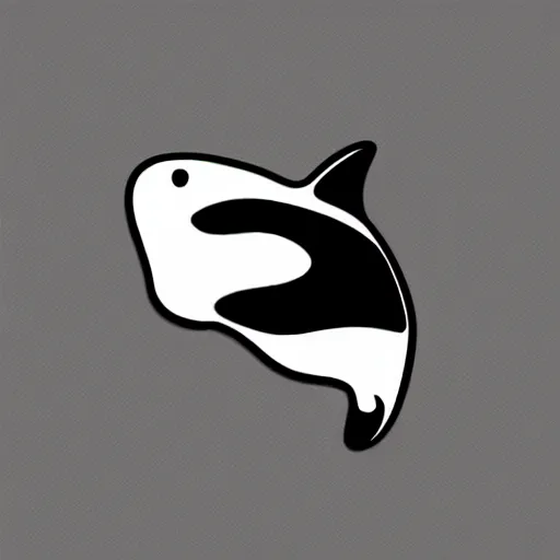 Prompt: Cute orca whale swim isolated cartoon animal illustration flat style sticker icon design premium