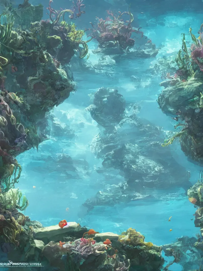 Image similar to underwater in the pool by disney concept artists, blunt borders, rule of thirds