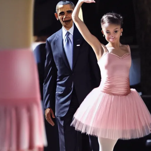 Image similar to obama in a ballerina dress