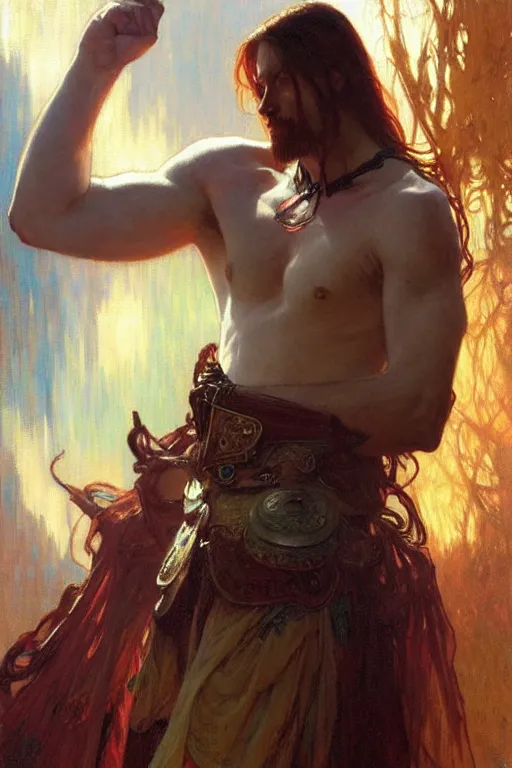 Image similar to attractive man, elden ring, cool colors, painting by gaston bussiere, craig mullins, greg rutkowski, alphonse mucha