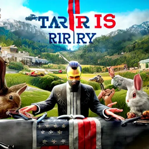 Image similar to a rabbit in the video game Far cry 5