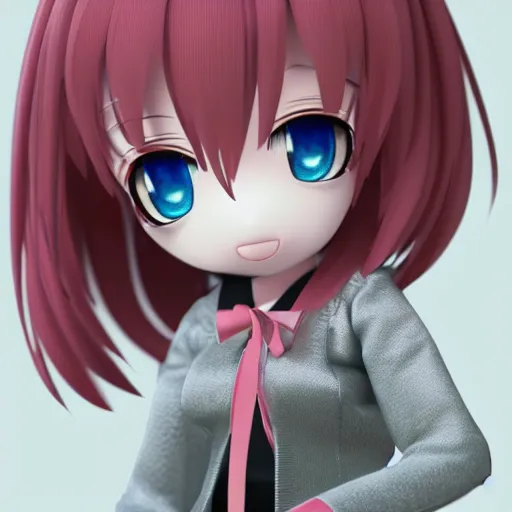 Prompt: cute fumo plush of a popstar girl, anime girl, idol, vray