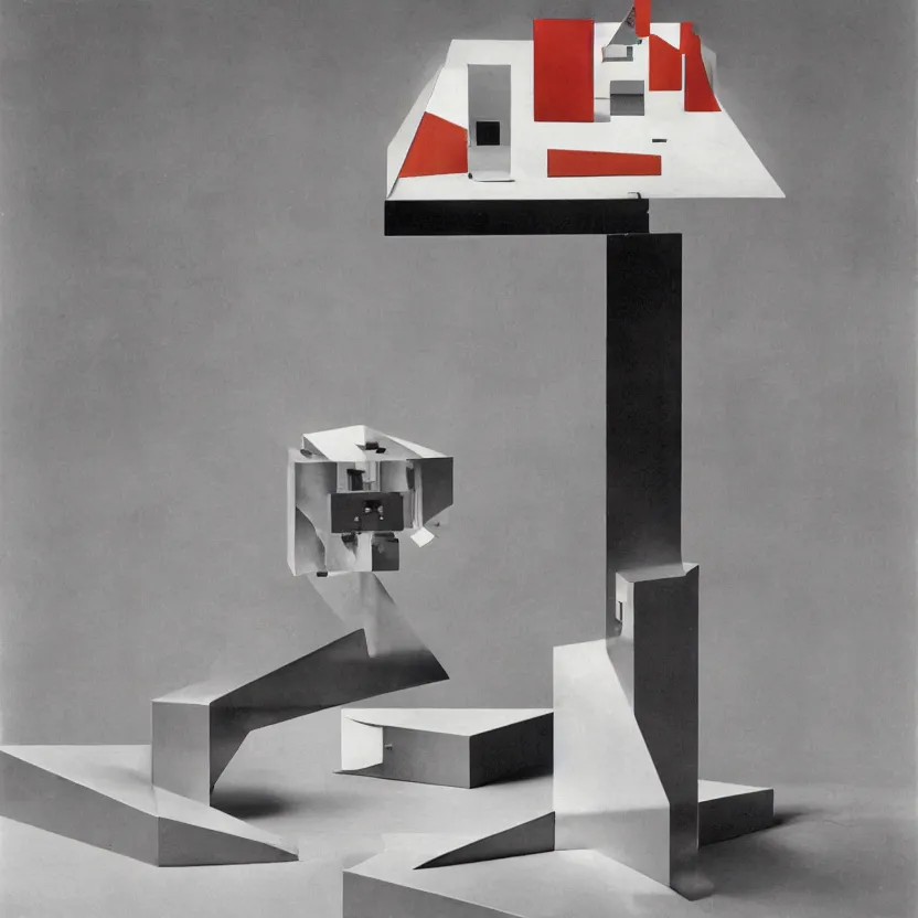 Prompt: a singular impossible quantum readymade chesspiece building machine by Marcel Duchamp on a pedestal, packshot, by Irving Penn, Man Ray, Hito Steyerl, Anish Kapoor, color bleed, light leak, 4k