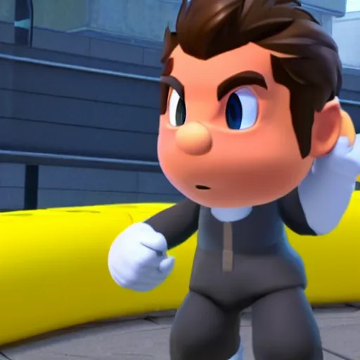 Image similar to peter falk as a character in super smash bros. ultimate, 3 d render, official render, grey background