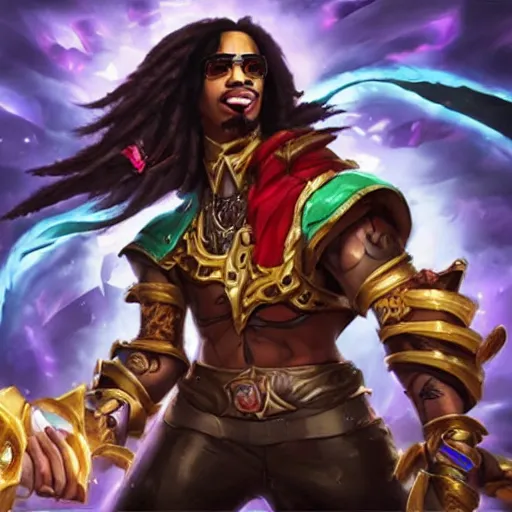 Prompt: Quavo as a League of Legends hero