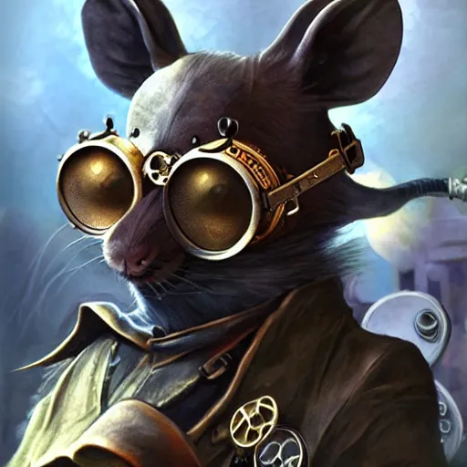 Image similar to a rat with steampunk googles, from NCSOFT