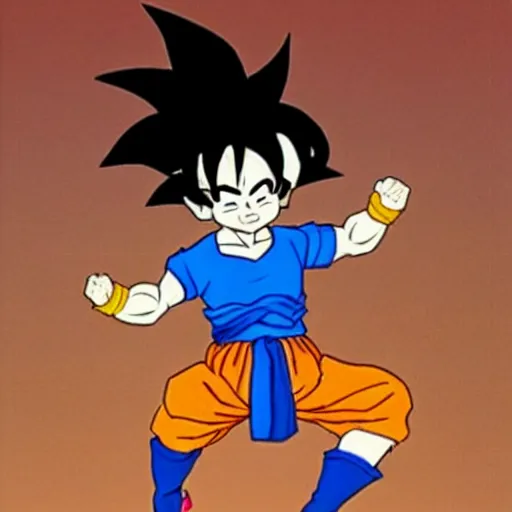 Image similar to son goku wearing a tutu dancing in a ballet