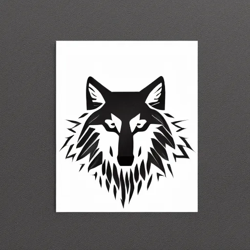 Prompt: design logo concept of a wolf
