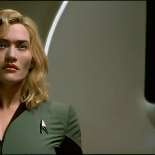 Image similar to kate winslet in star trek as a borg