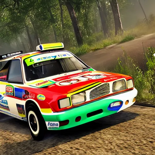 Image similar to screenshot of sega rally by sega ultra detailed photorealistic unreal engine 4 k