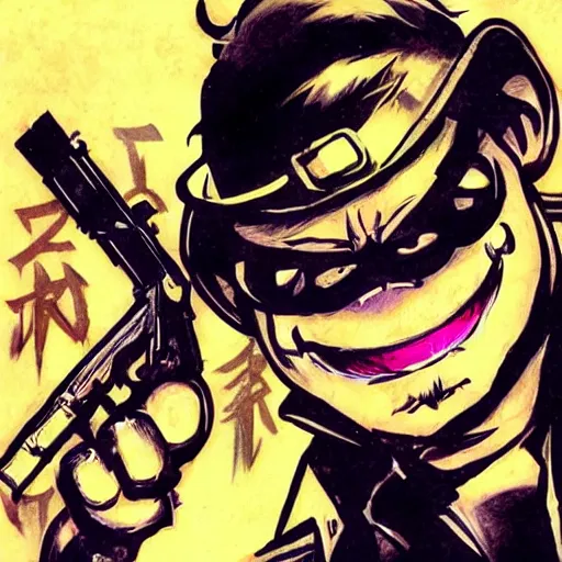 Image similar to punished bonzi buddy, art by yoji shinkawa