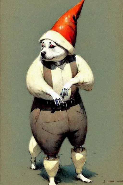 Image similar to ( ( ( ( ( 1 9 5 0 s robot knome dog very fat. muted colors. ) ) ) ) ) by jean - baptiste monge!!!!!!!!!!!!!!!!!!!!!!!!!!!!!!