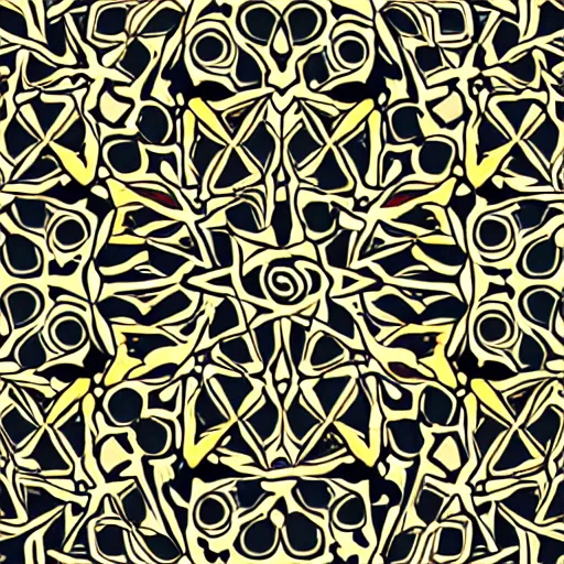 Prompt: symmetrical seamless pattern of 🏵