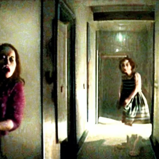 Image similar to film footage of a interior of insidious, the conjuring, paranormal activity, blair witch twins