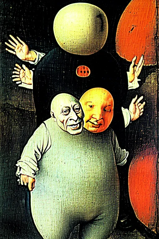 Image similar to hieronymus bosch painting of humpty dumpty