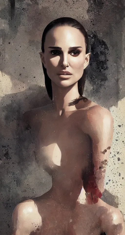 Image similar to Natalie Portman in marrakech Next to the pool, portrait,digital art,ultra realistic,ultra detailed,art by greg rutkowski