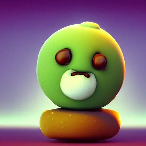 Prompt: portrait of a cannabis flavoured cute mochi snowball character. octane 8 k render by eyvind earle
