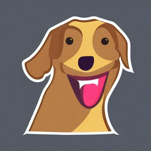 Prompt: A friendly dog, image suitable for use as an icon, simple cartoon style