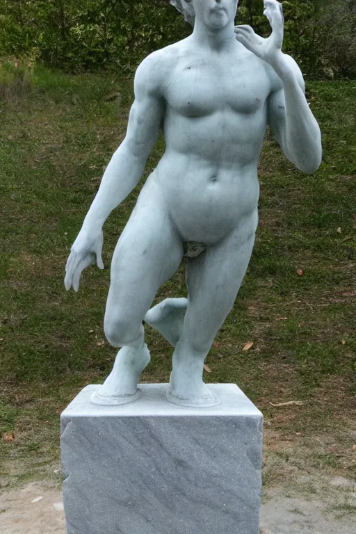 Prompt: marble statue of mr krabs