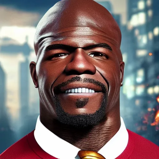 Image similar to pc master race character with the face of terry crews