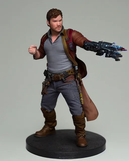 Image similar to chris pratt action figure. dnd, high fantasy. royo, artgem, wlop