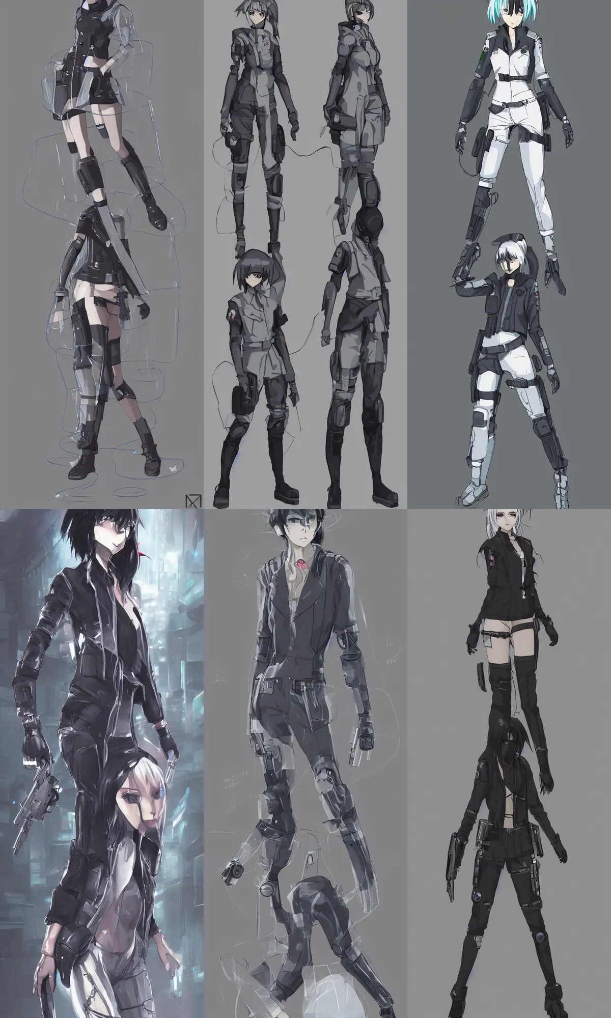 Custom I Will draw cyberpunk anime character with Tech wear Art Commission