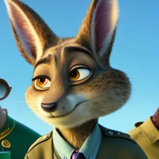 Prompt: still from the movie Zootopia depicting Walter White as an anthropomorphic animal character