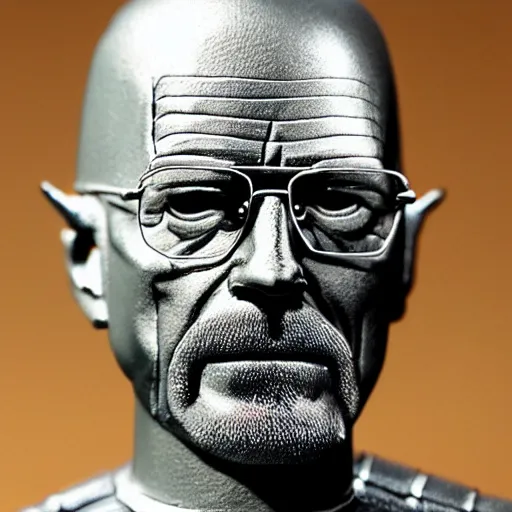Prompt: tin man walter white made out of metal