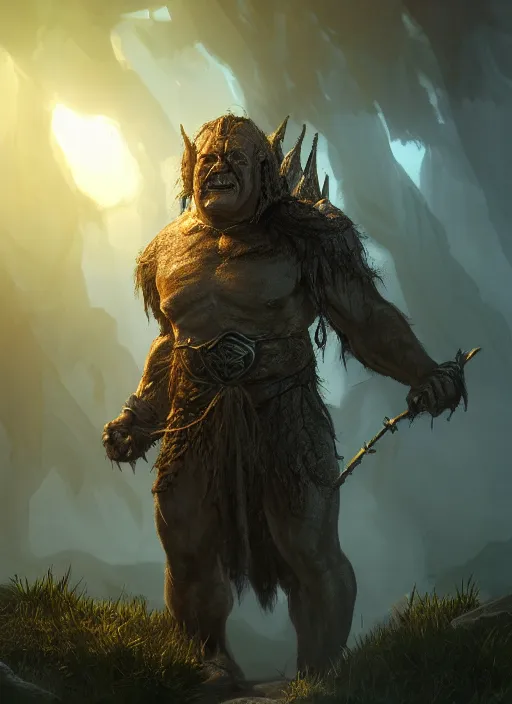 Image similar to little orc, ultra detailed fantasy, elden ring, realistic, dnd character portrait, full body, dnd, rpg, lotr game design fanart by concept art, behance hd, artstation, deviantart, global illumination radiating a glowing aura global illumination ray tracing hdr render in unreal engine 5