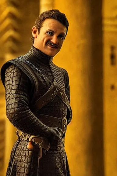 Image similar to “ very intricate photorealistic photo of a realistic human version of super mario in an episode of game of thrones, photo is in focus with detailed atmospheric lighting, award - winning details ”