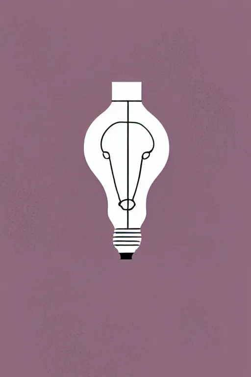 Image similar to minimalist boho style art of a lightbulb, illustration, vector art