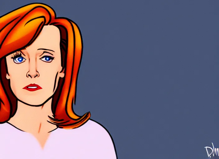 Image similar to dana scully in the style of ninteen eighties tv animation