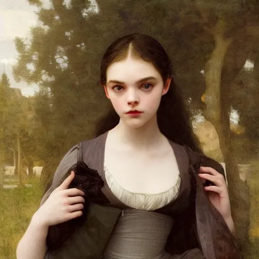 Prompt: elle fanning, ana de armas, anya taylor joy in prey picture by adolph bouguereau, asymmetrical, dark vibes, realistic painting, organic painting, matte painting, geometric shapes, hard edges, graffiti, street art : 2 by adolphe bouguereau : 4