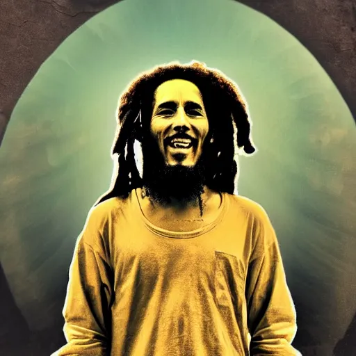 Image similar to bob marley jesus PROMPT, XF IQ4, 150MP, 50mm, F/1.4, ISO 200, 1/160s, natural light, Adobe Photoshop, Adobe Lightroom, photolab, Affinity Photo, PhotoDirector 365