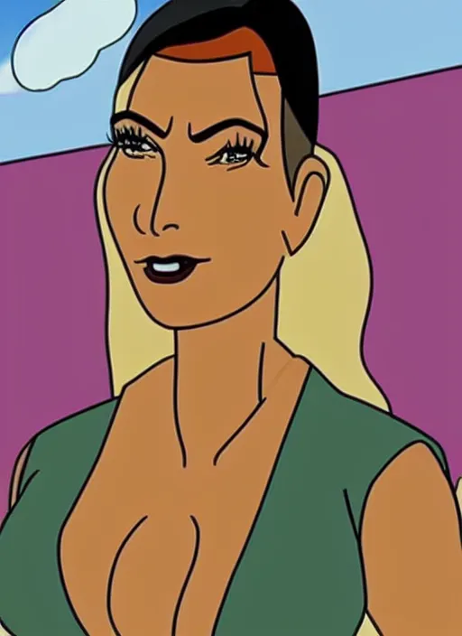 Image similar to TV show still of kim kardashian in King Of The Hill.