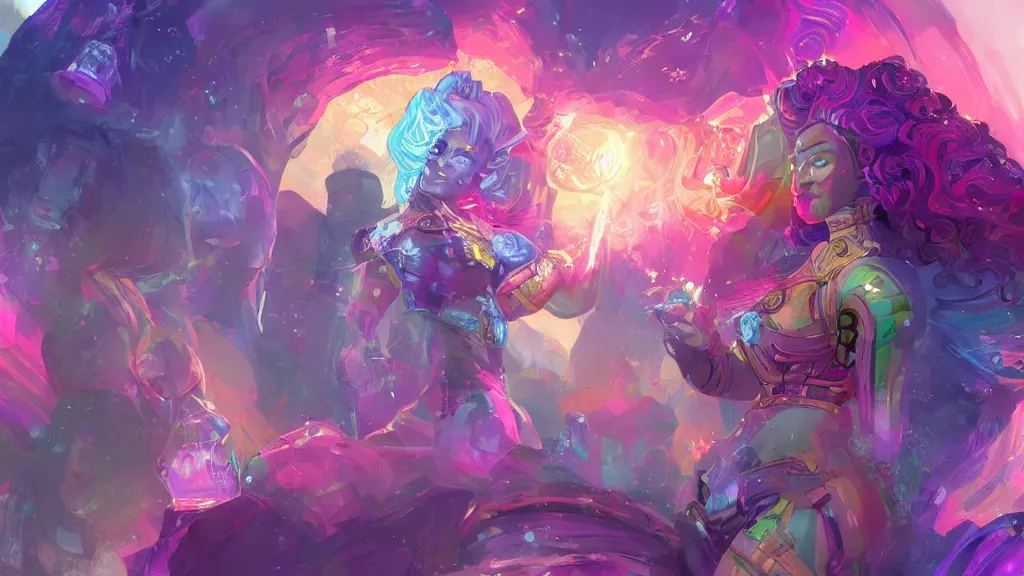 Prompt: bismuth 🍑, fantasy artwork, award winning, very very very very very very very beautiful, artstation