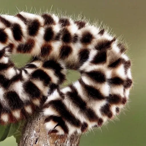 Image similar to photo of a cat caterpillar hybrid