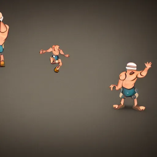 Prompt: game character animation frames