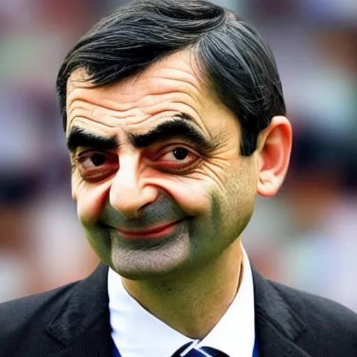 Prompt: Mr. Bean as a football manager