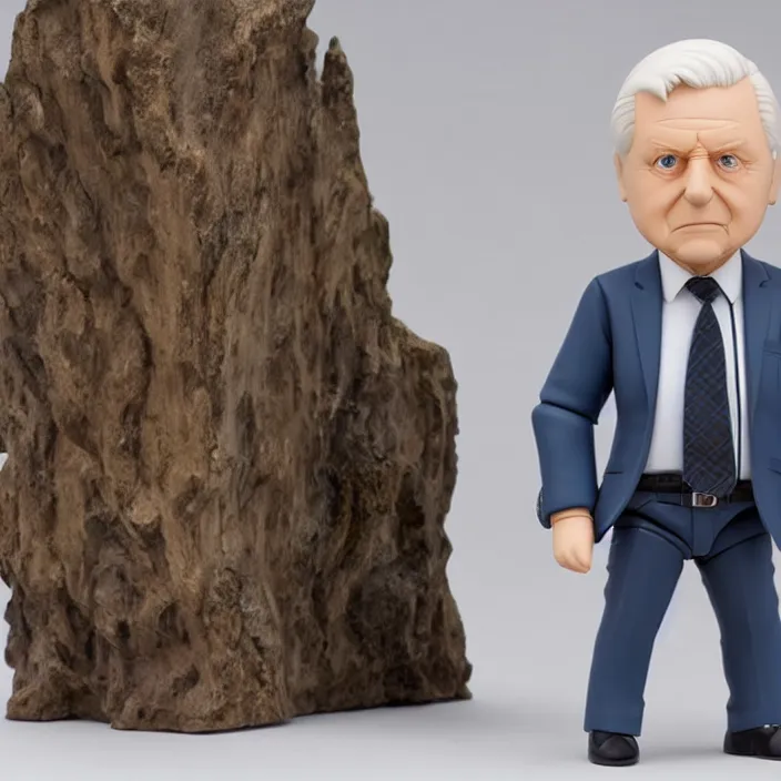 Prompt: David Attenborough, An anime Nendoroid of David Attenborough, figurine, detailed product photo