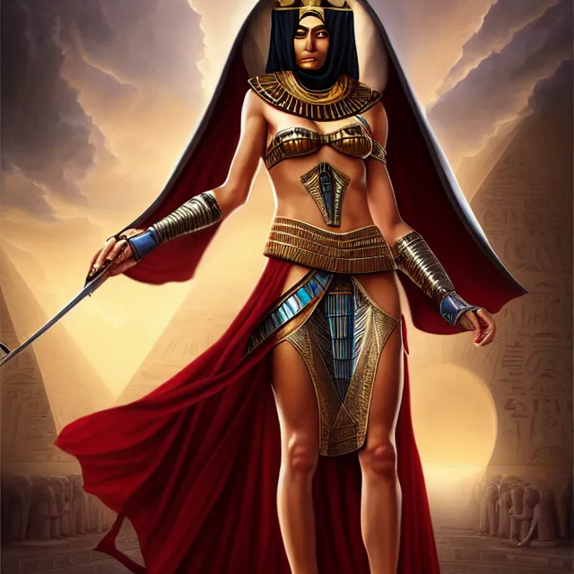 Prompt: egyptian assassin ornate robes artgerm anne stokes highly detailed 8 k hdr smooth sharp focus high resolution award - winning photo
