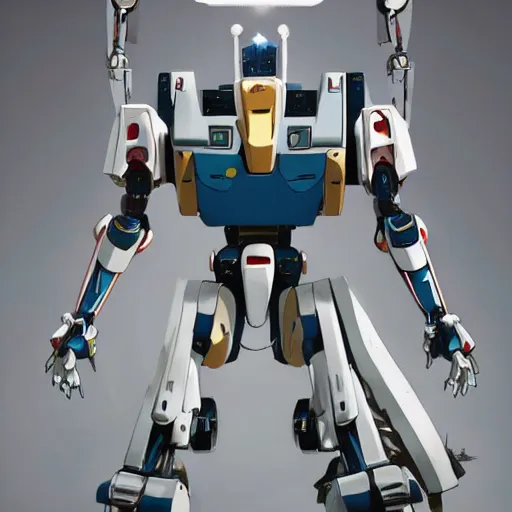 Prompt: a detailed painting of boston dynamics atlas robot by Hayao Miyazaki, Gundam style