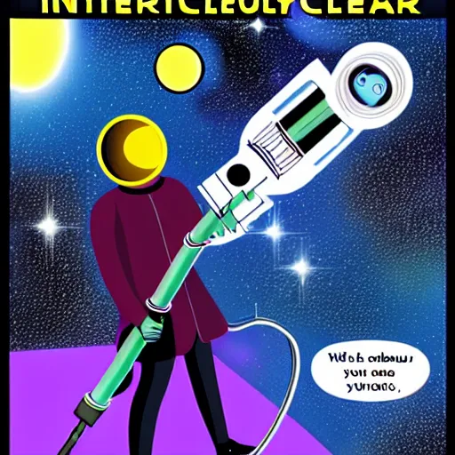 Image similar to intergalactic vacuum cleaner, science fiction, galaxy