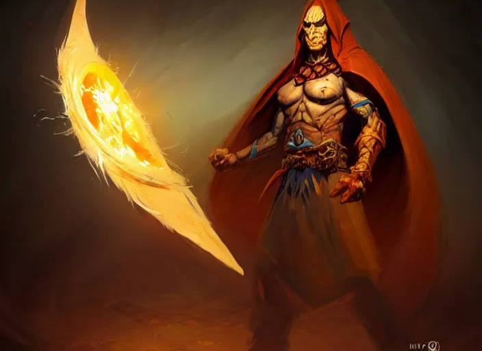 Image similar to magic : the gathering fantasy concept art of a character wrapped up in a tortilla by marco bucci and frank frazetta, high resolution. a clear portrait of a character wrapped up in a tortilla, the tortilla is menacing and evil, fantasy coloring, intricate, digital painting, artstation, smooth, sharp focus