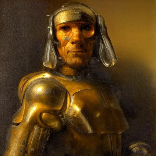 Prompt: cyborg by rembrandt