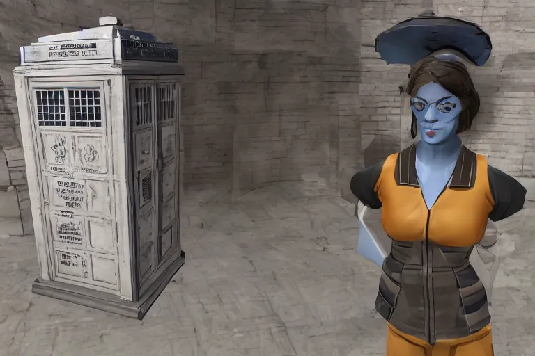 Image similar to tardis in half life alyx