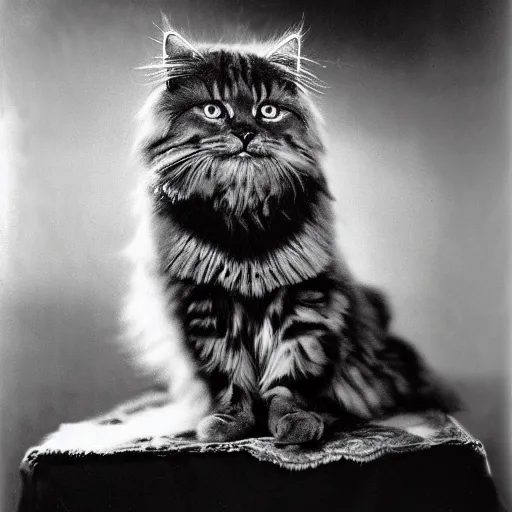 Image similar to igor the siberian cat photographed by george hurrell