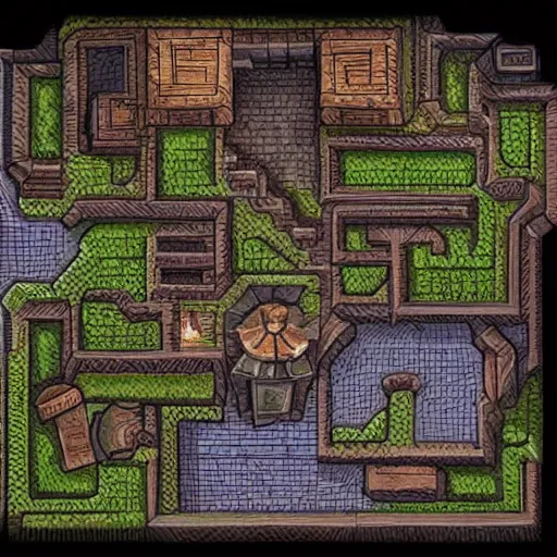 Image similar to dungeon in waterdeep, isometric, detailed, game, dungeons and dragons, tiled