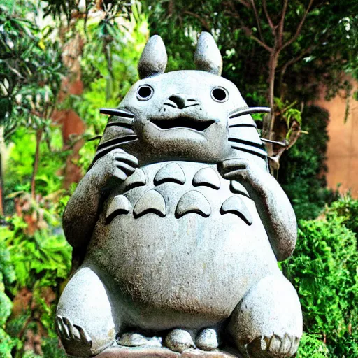 Prompt: roman statue of totoro