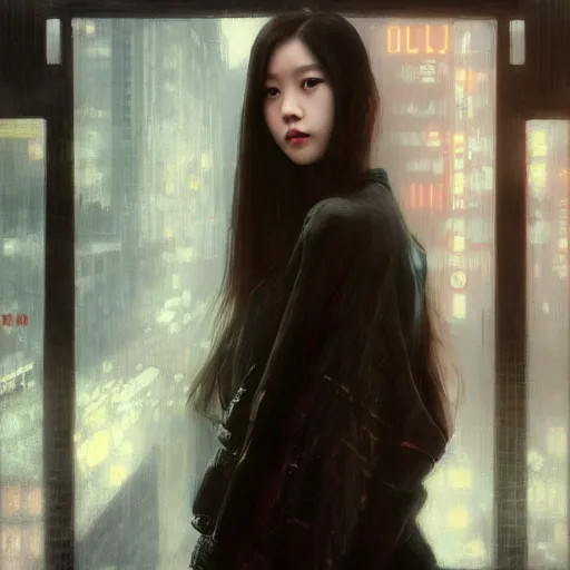 Prompt: jisoo of blackpink, hyperrealistic portrait, bladerunner street, art of elysium by jeremy mann and alphonse mucha, fantasy art, photo realistic, dynamic lighting, artstation, poster, volumetric lighting, very detailed face, 8 k, award winning